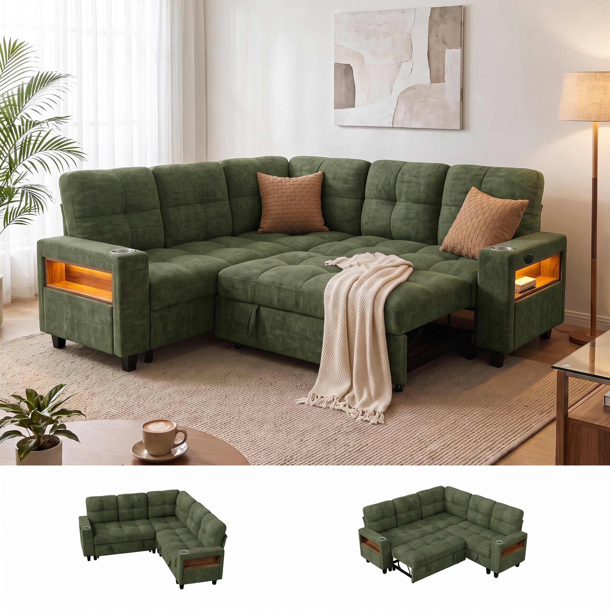 homall-sofa-modular-ecksofa-stoff-grau-mit-stauraum-usb image 5