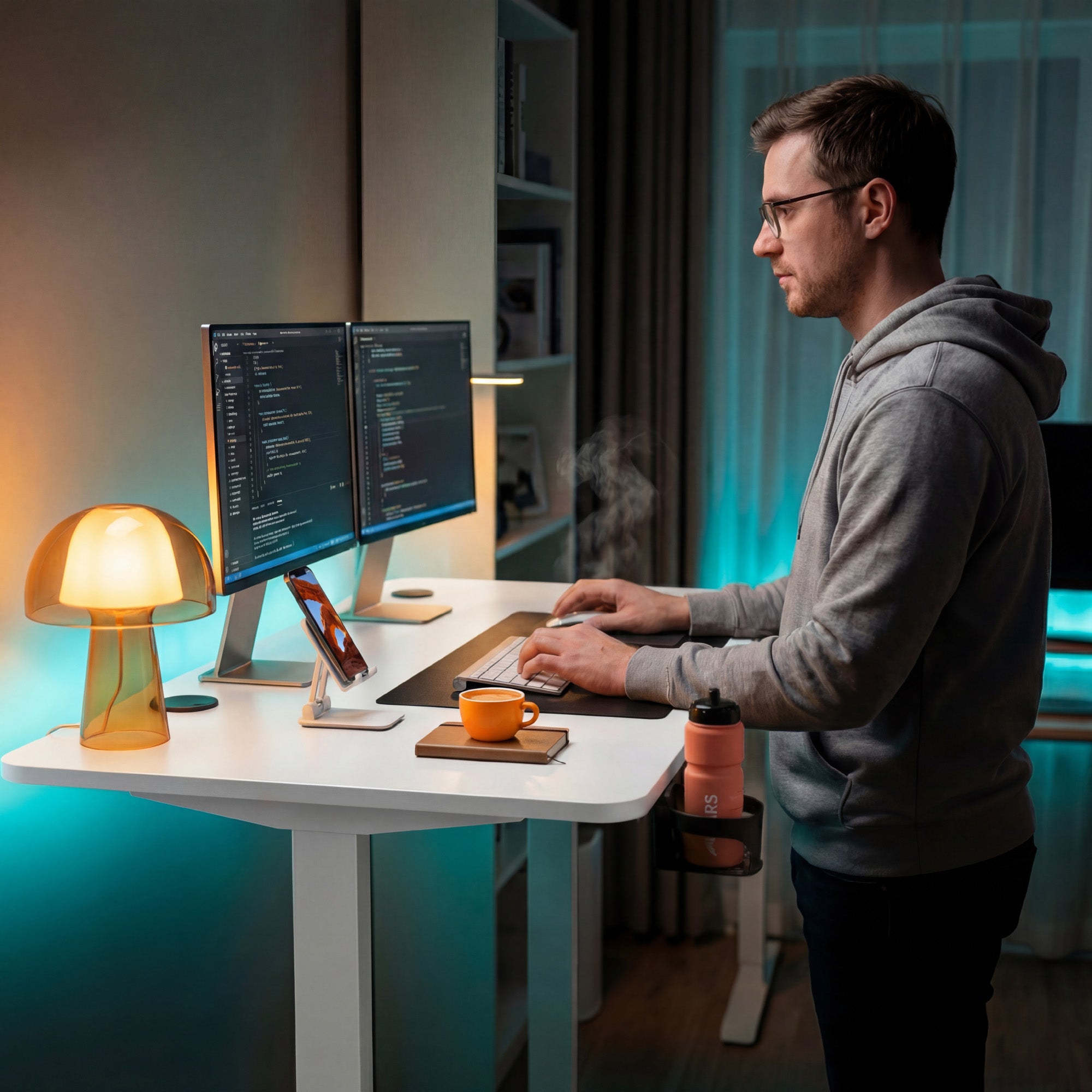 homall-standing-desk-schreibtisch-100cm-schwarz-h-henverstellbar image 6