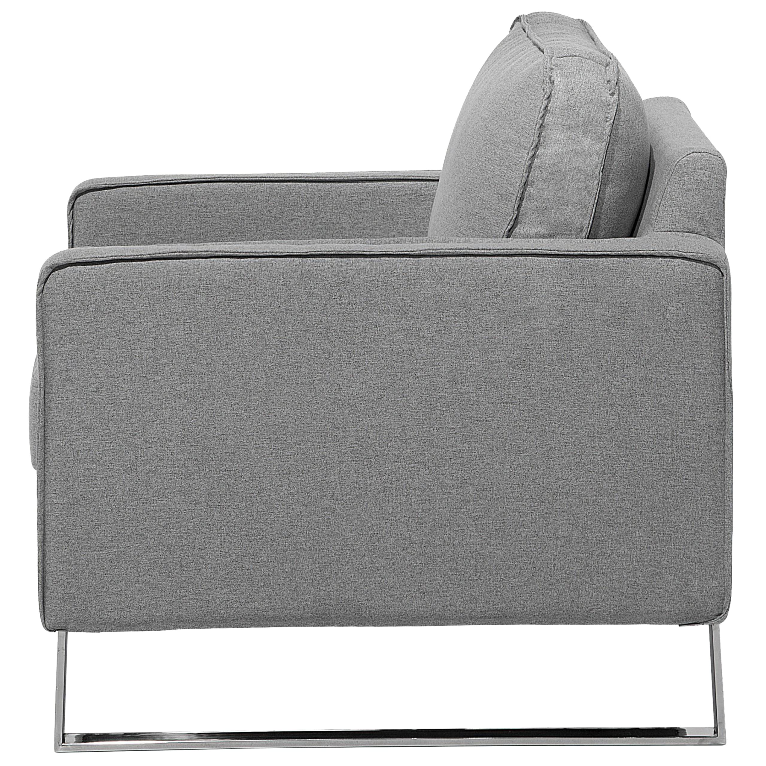 beliani-vind-retro-sessel-grau-stoff-mit-edelstahlkufen image 4