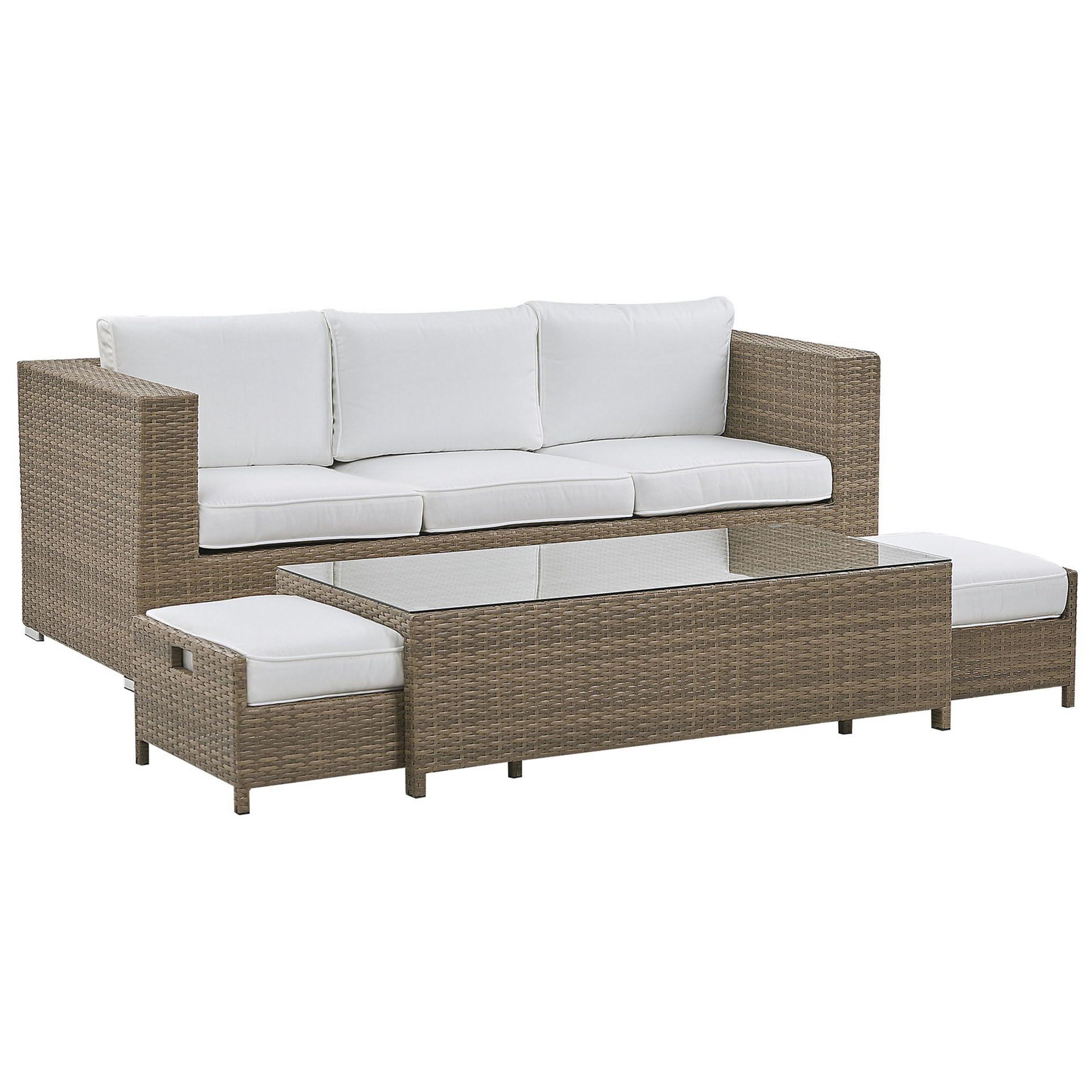 beliani-belluno-loungeset-rattan-braun-wei-5-personen image 5