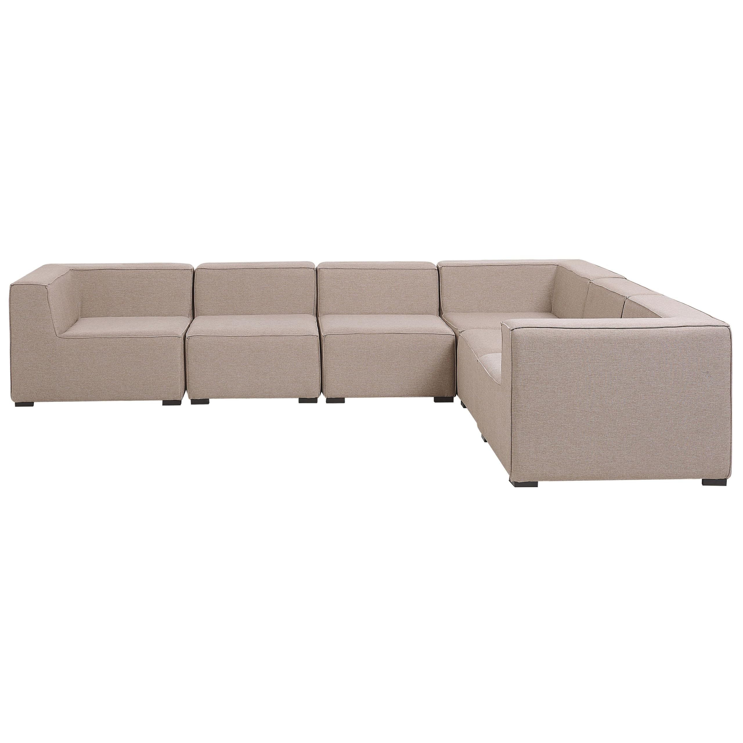 beliani-arezzo-lounge-set-7-teilig-beige-linksseitig-outdoor image 5