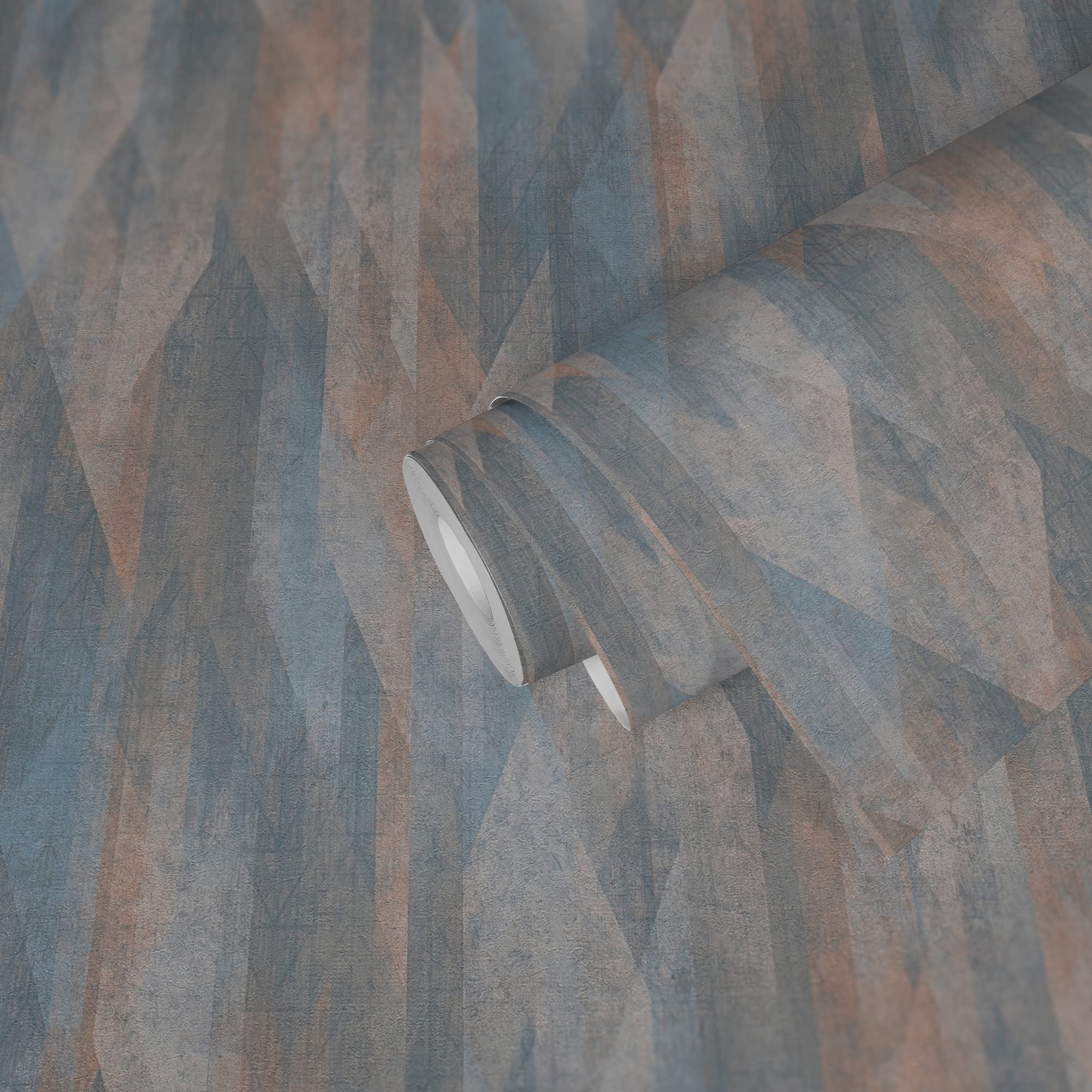 livingwalls-travel-styles-vliestapete-karo-blau-beige-skandinavisch image 2