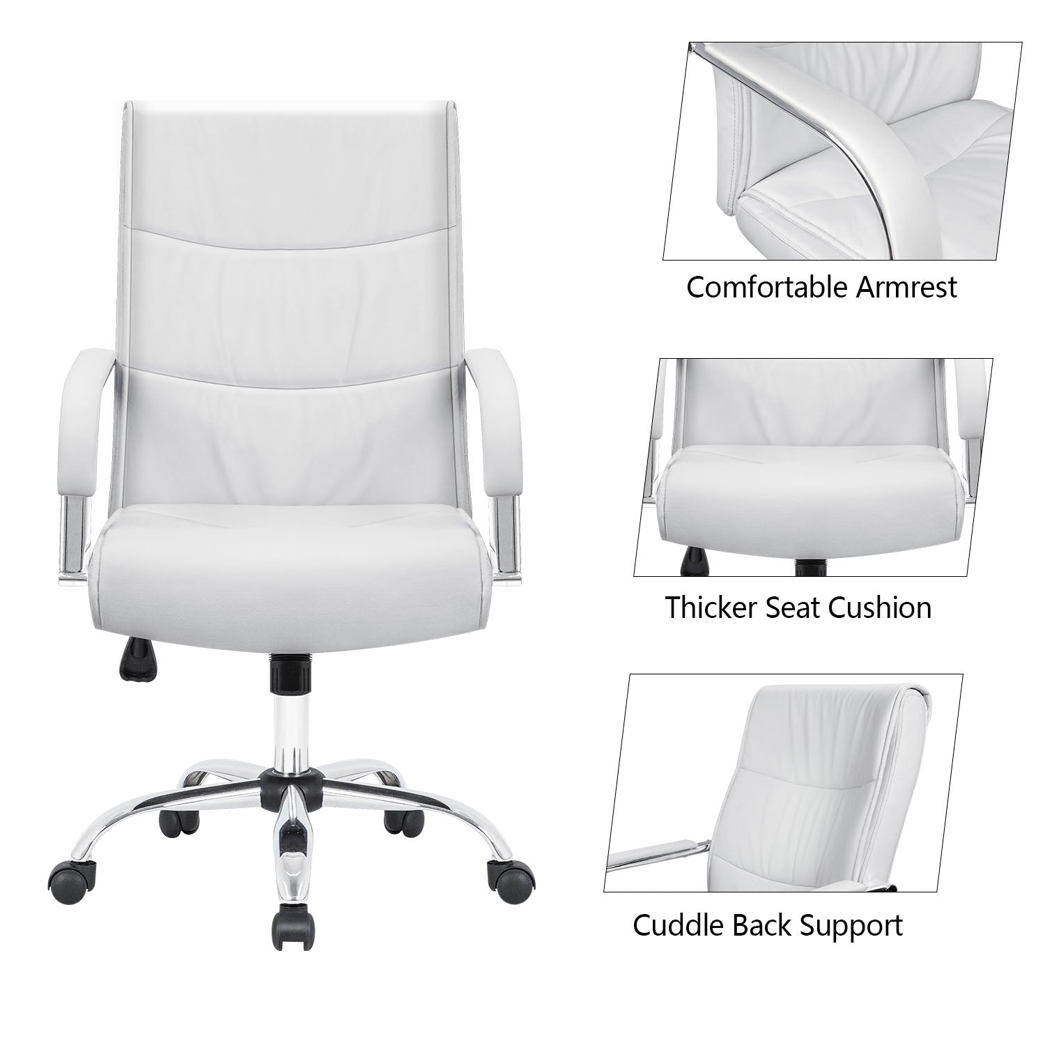 homall-office-leather-chair-chefsessel-braun-hochlehner image 4