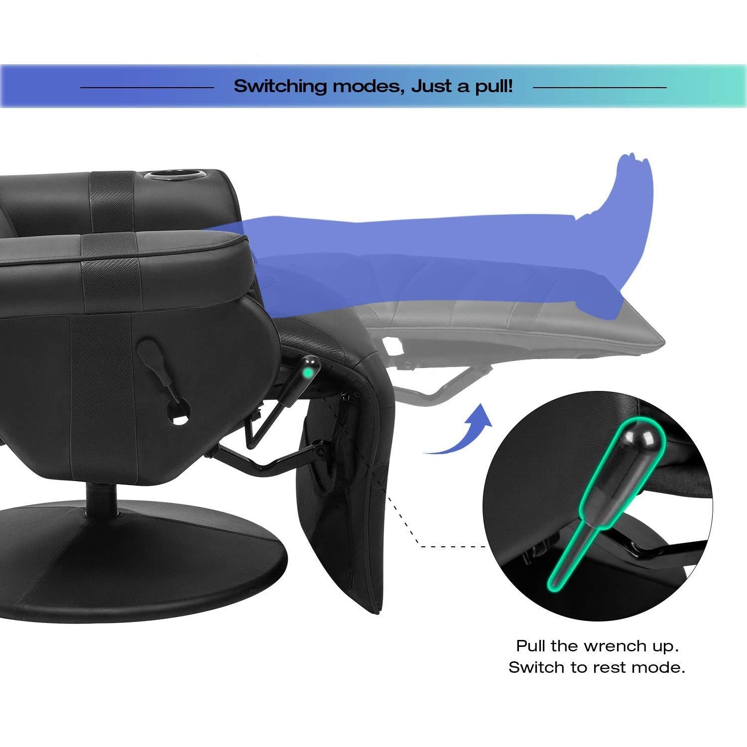 homall-gaming-recliner-sessel-schwarz-mit-fu-st-tze-pu-leder image 5