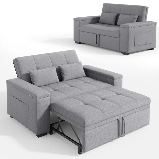 bealife-ar27-schlafsofa-3-in-1-grau-157-cm-mit-liegefunktion image 1