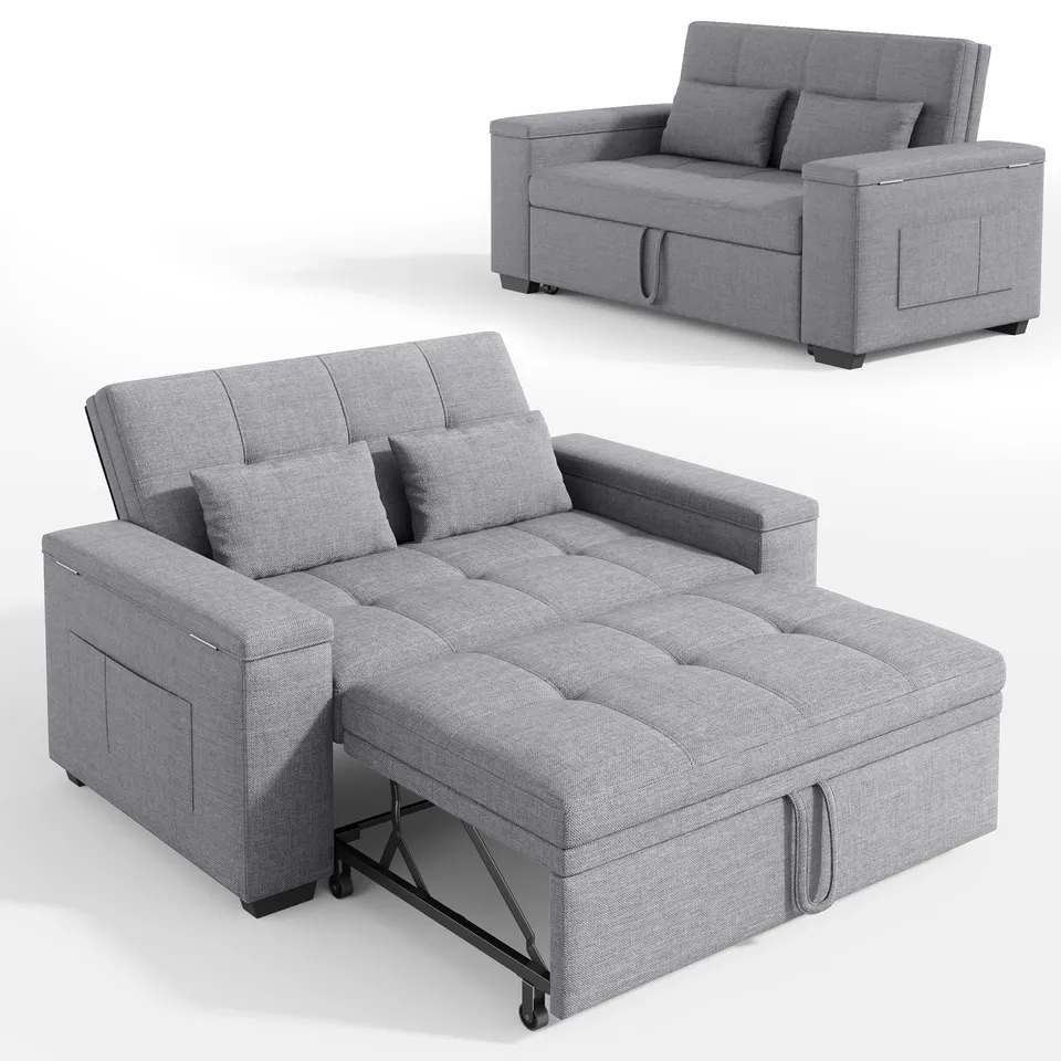 bealife-ar27-schlafsofa-3-in-1-grau-157-cm-mit-liegefunktion image 1