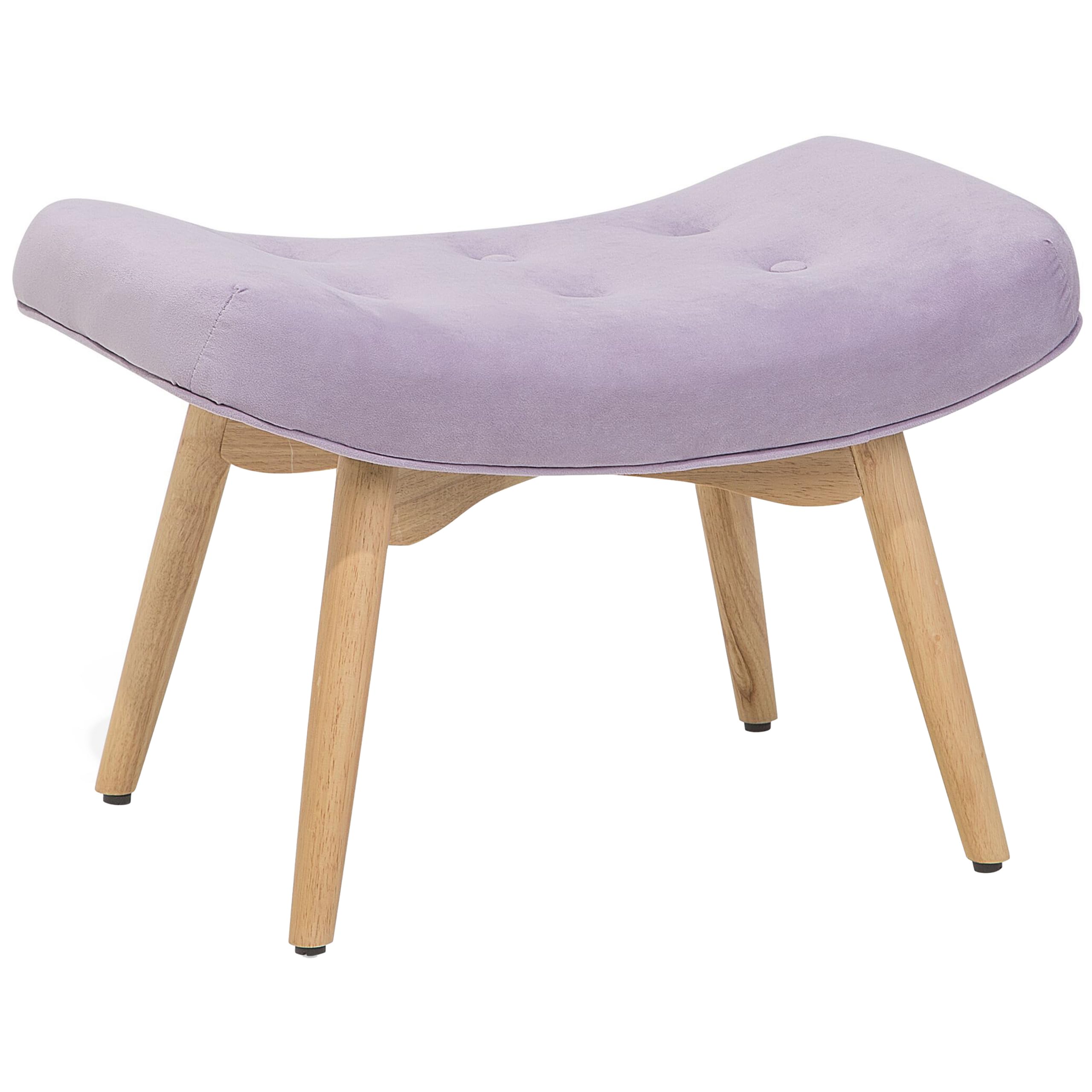 beliani-vejle-ohrensessel-mit-hocker-samt-violett image 8