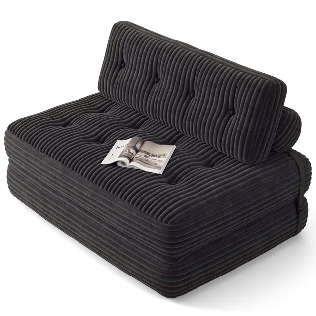 bealife-ar33-sitzsack-2-sitzer-schwarz-faltbar-cord image 1