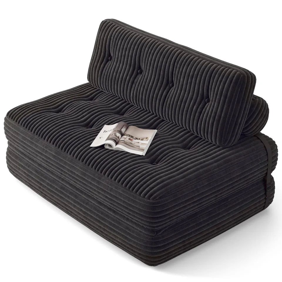 bealife-ar33-sitzsack-2-sitzer-schwarz-faltbar-cord image 1