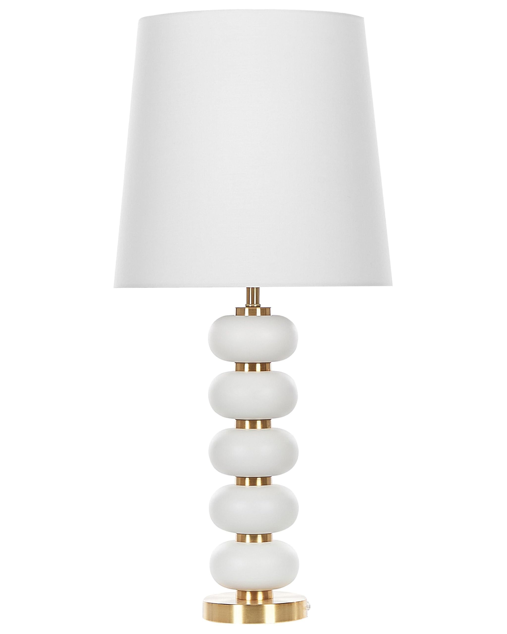 beliani-frio-tischleuchte-wei-gold-80-cm-kugeln image 1