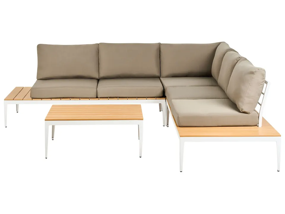 beliani-positano-lounge-set-5-sitzer-ecksofa-wei-grau image 1