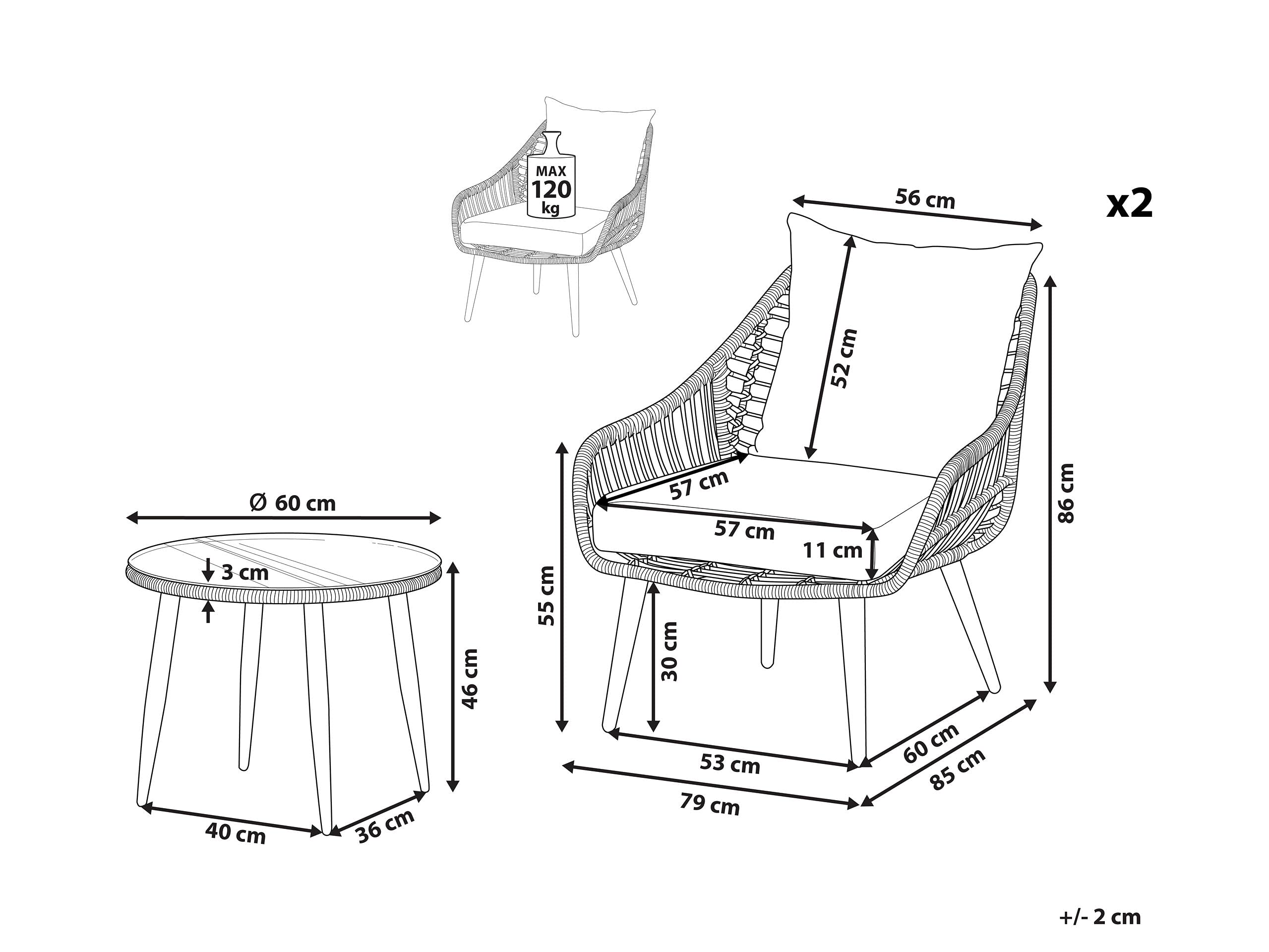 beliani-laureto-balkonset-rattan-beige-3-teilig image 3