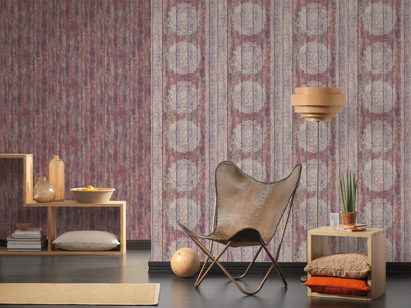 a-s-cr-ation-boho-love-364601-vliestapete-vintage-holz-beige image 3