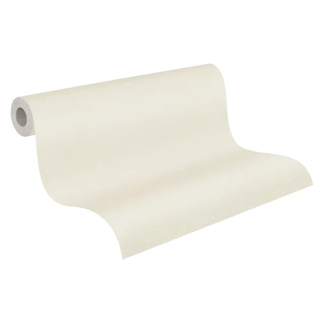 a-s-cr-ation-306881-vliestapete-creme-uni-textilstruktur image 1