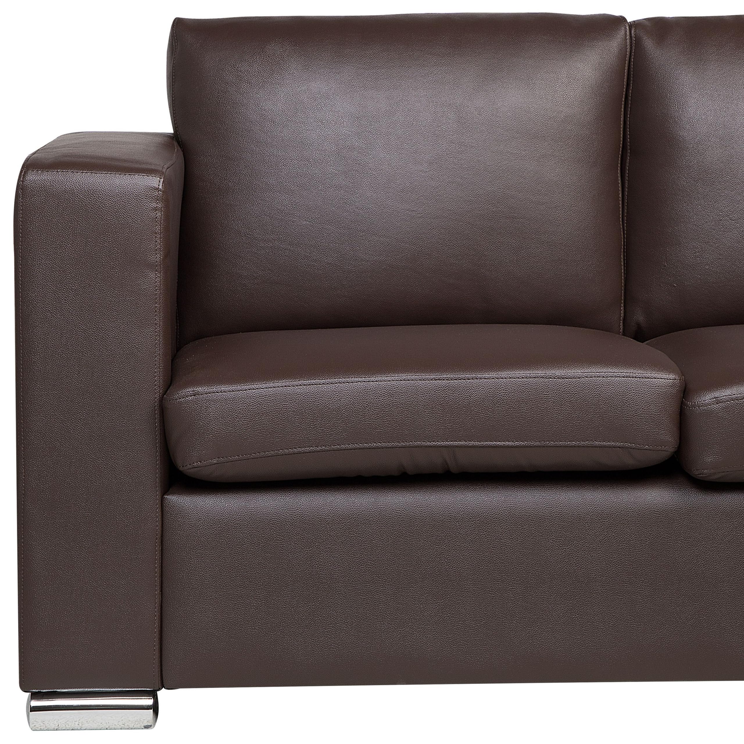 beliani-helsinki-2-sitzer-sofa-echtleder-braun-edelstahl image 6