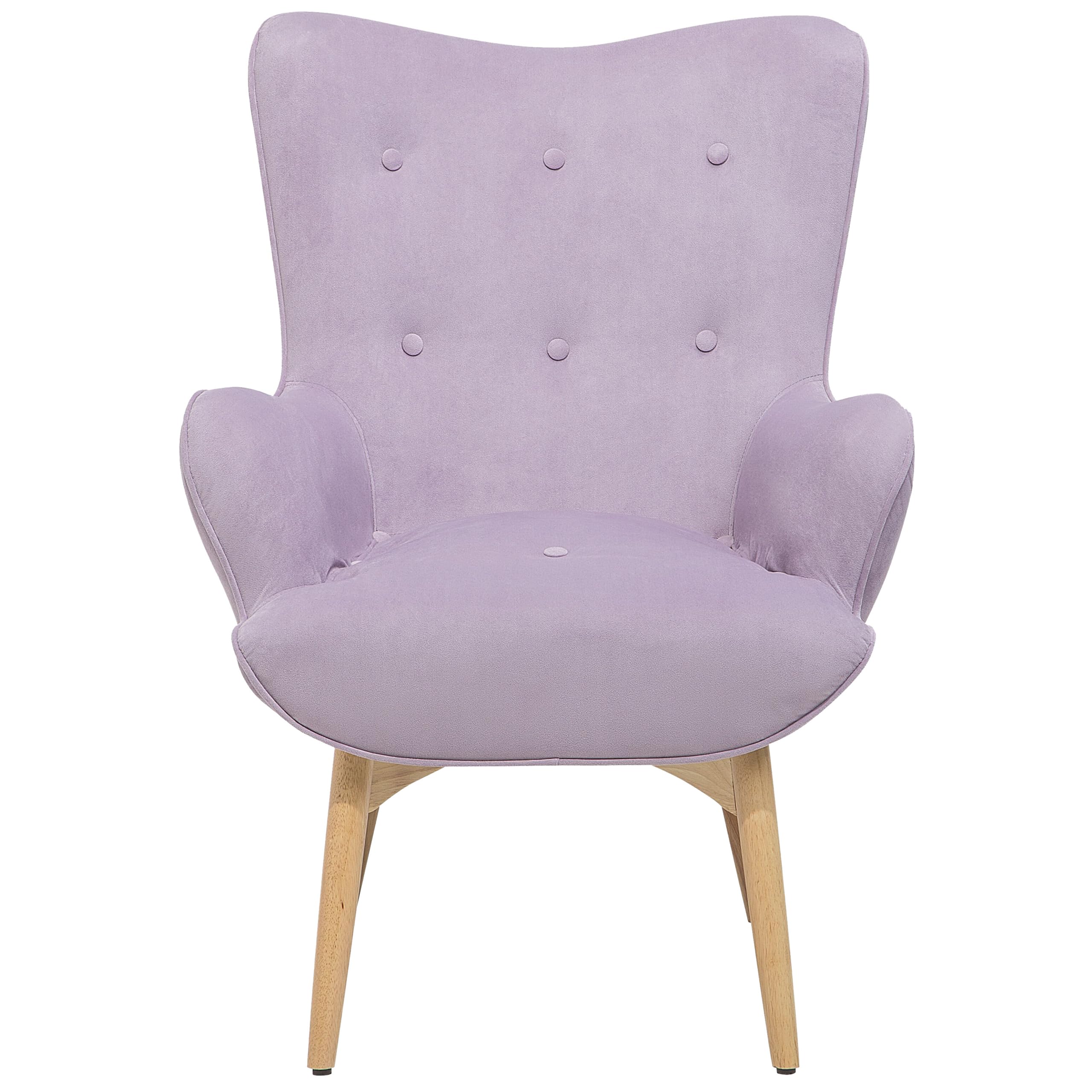 beliani-vejle-ohrensessel-mit-hocker-samt-violett image 4