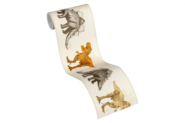 a-s-cr-ation-little-stars-bord-re-dinosaurier-braun-orange-5m image 1
