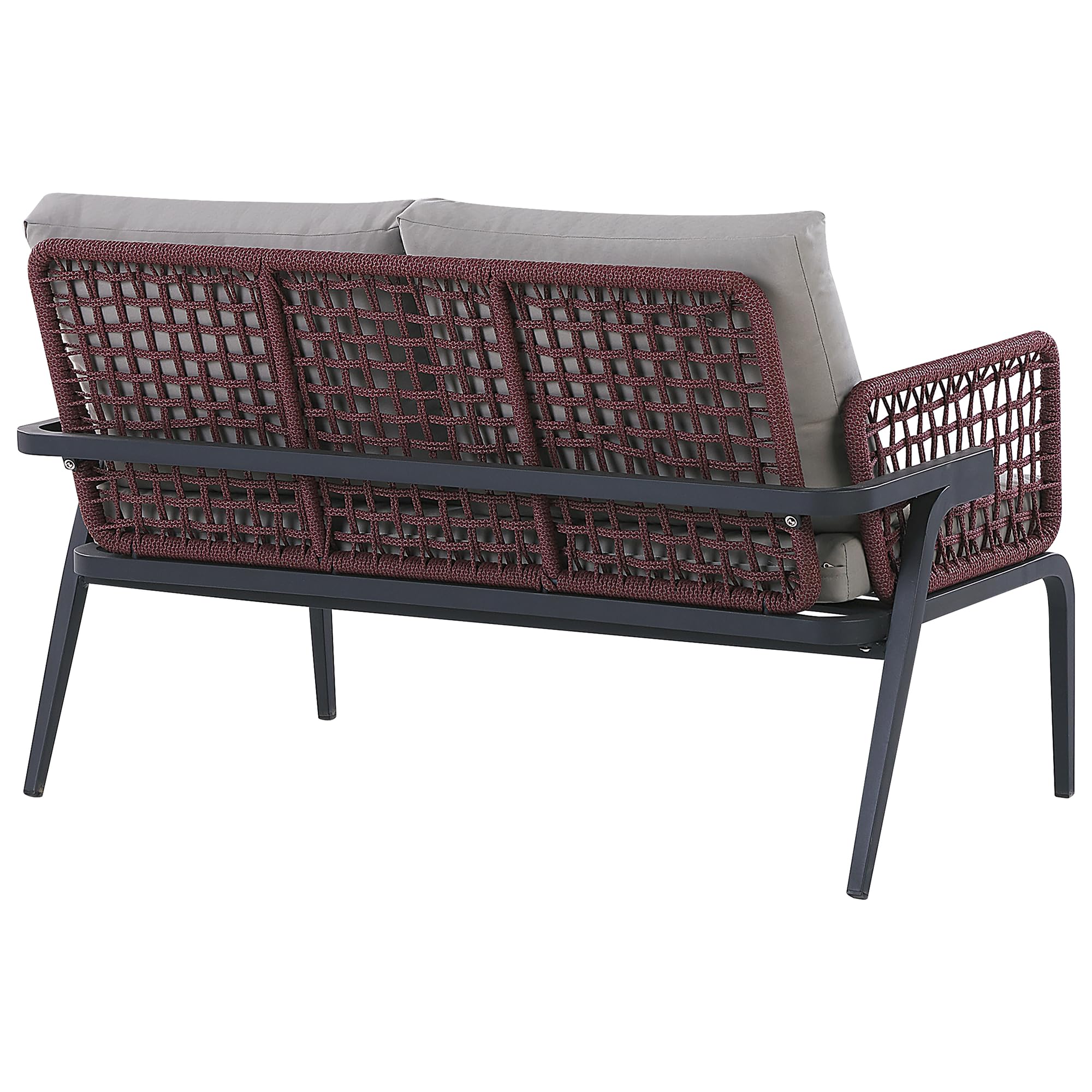 beliani-sciacca-loungeset-aluminium-4-sitzer-burgunderrot image 6