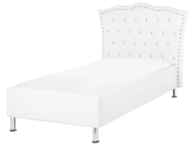 beliani-metz-bett-90x200-wei-kunstleder-einzelbett image 1