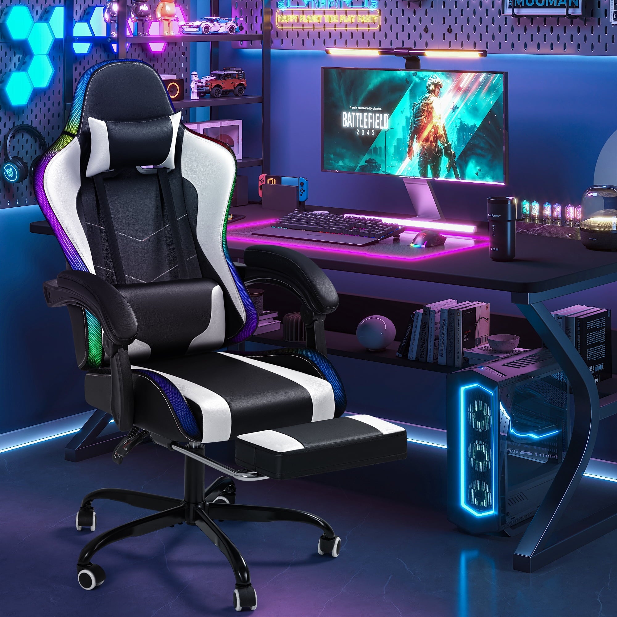 homall-gaming-chair-rgb-led-stuhl-schwarz-massage-fu-st-tze image 2