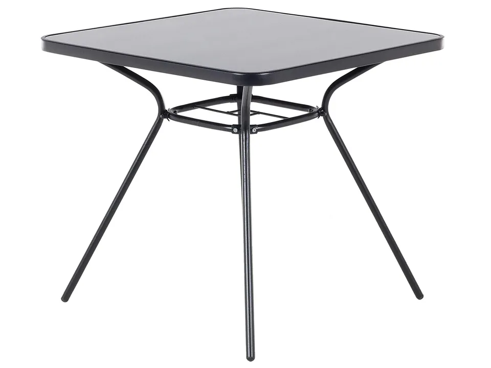 beliani-livo-gartentisch-80x80-schwarz-stahl-glas-quadratisch image 1