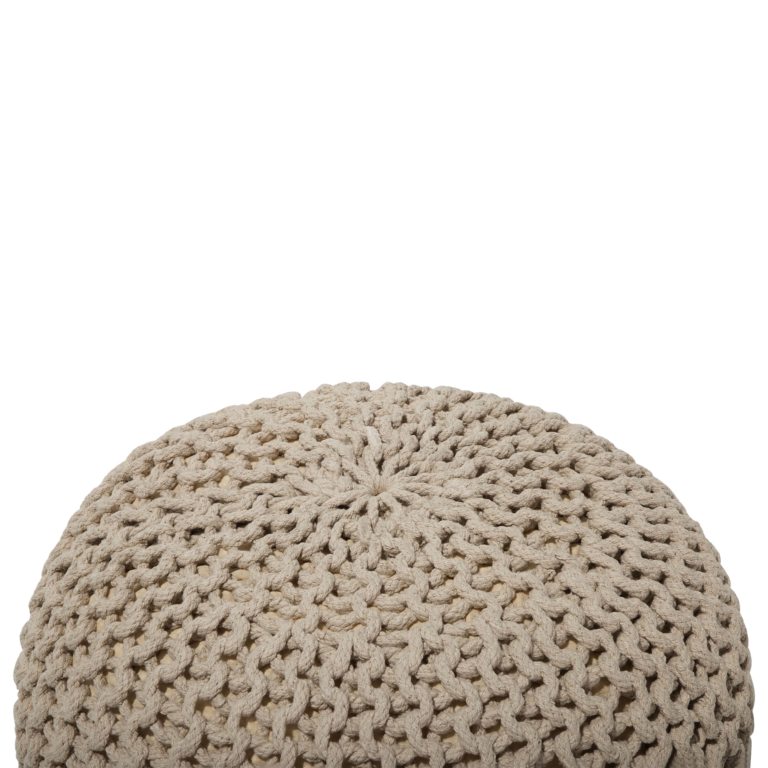 beliani-conrad-sitzpouf-beige-baumwolle-50x35-cm-strick image 4