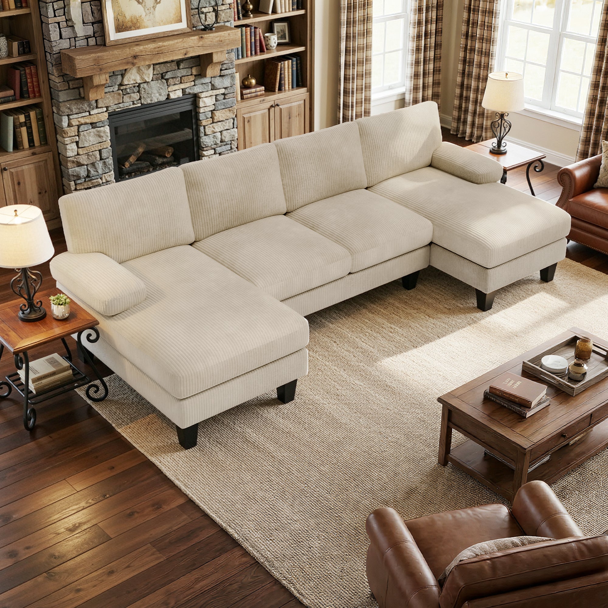 bealife-ar103-u-sofa-wei-271cm-cord-4-sitzer-schlaf image 2