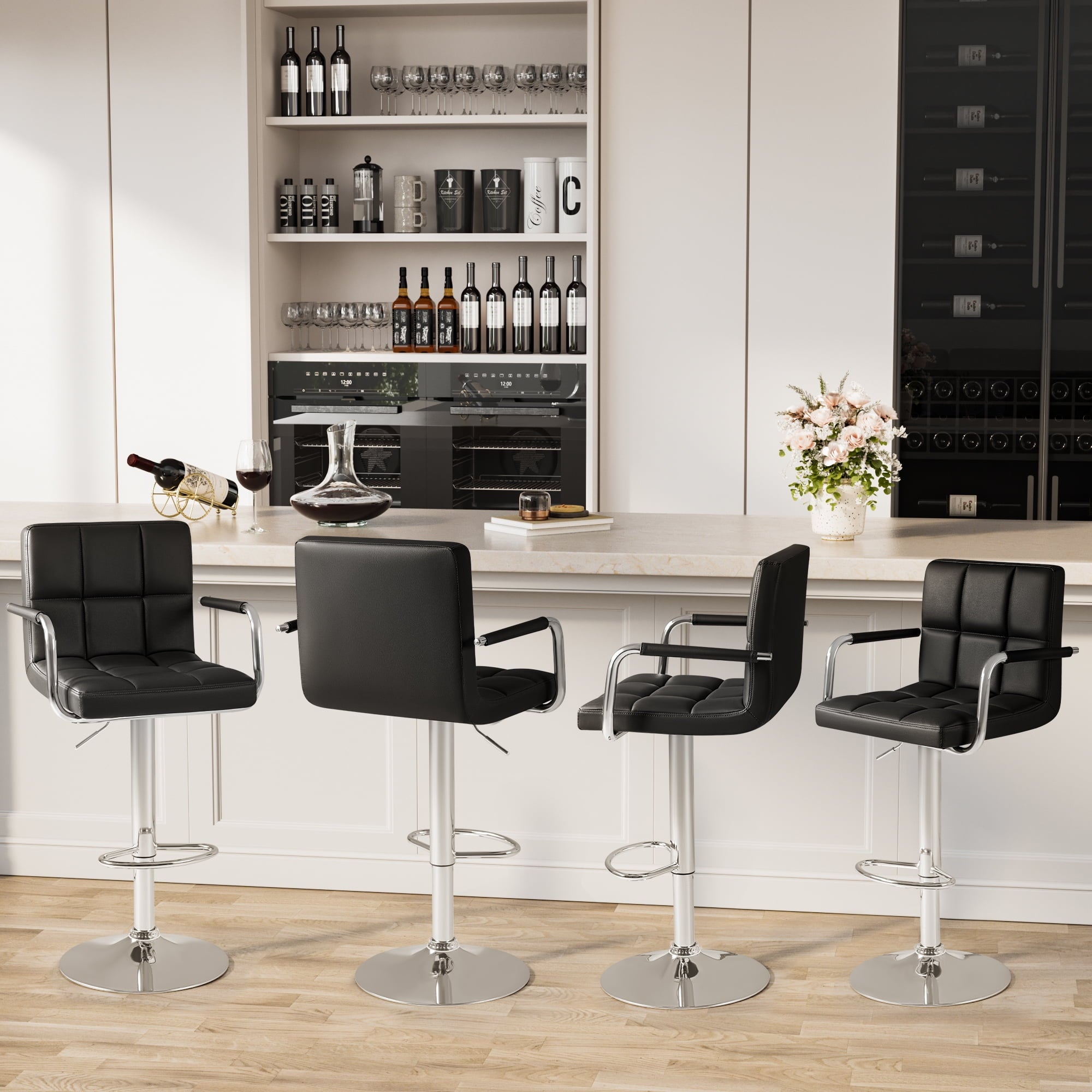 homall-bar-stool-barhocker-schwarz-2er-set-h-henverstellbar image 3