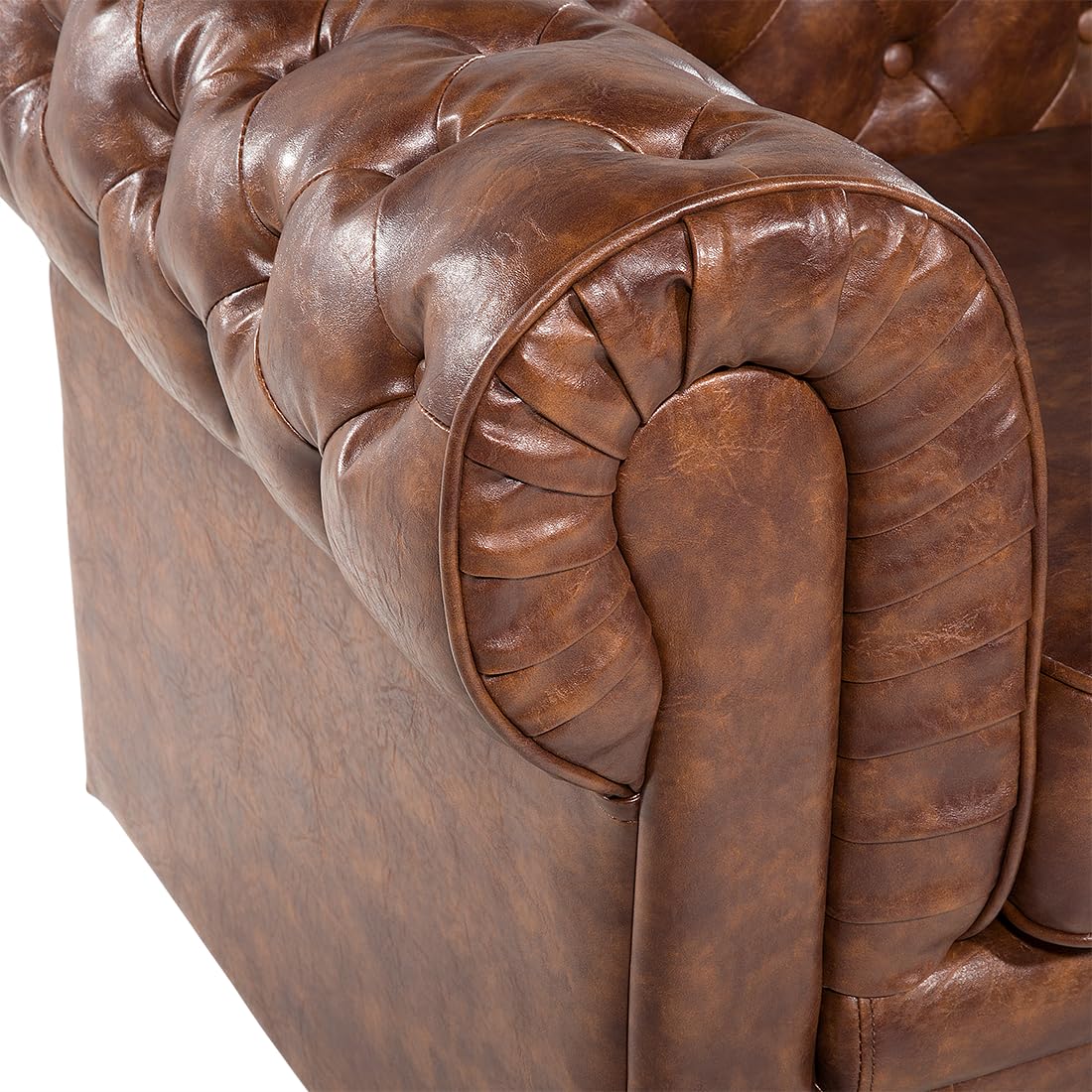 beliani-chesterfield-sessel-braun-kunstleder-goldbraun-vintage image 8