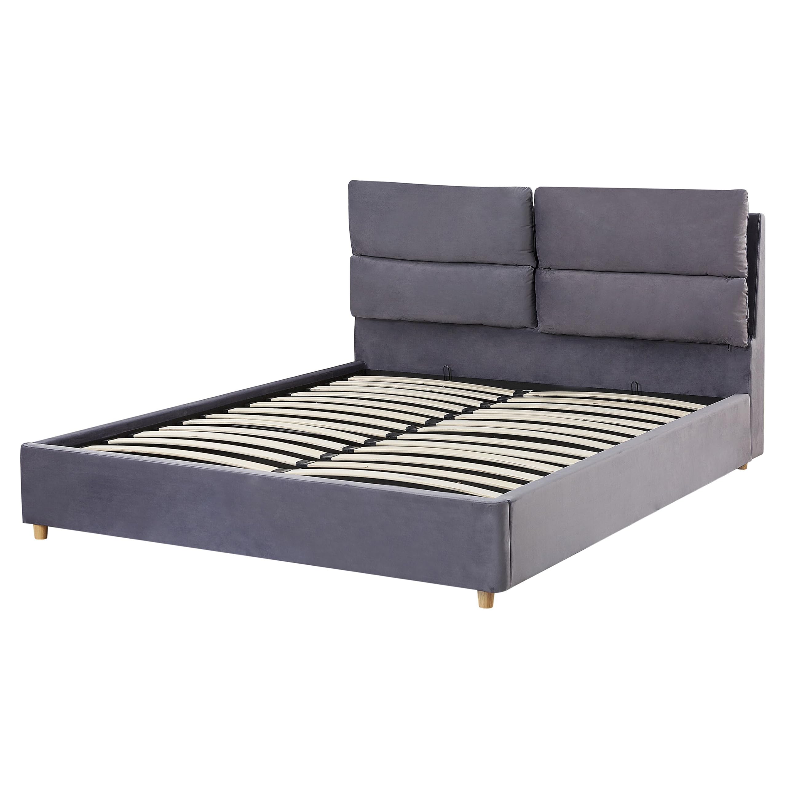 beliani-doppelbett-samt-grau-160x200-mit-bettkasten image 6