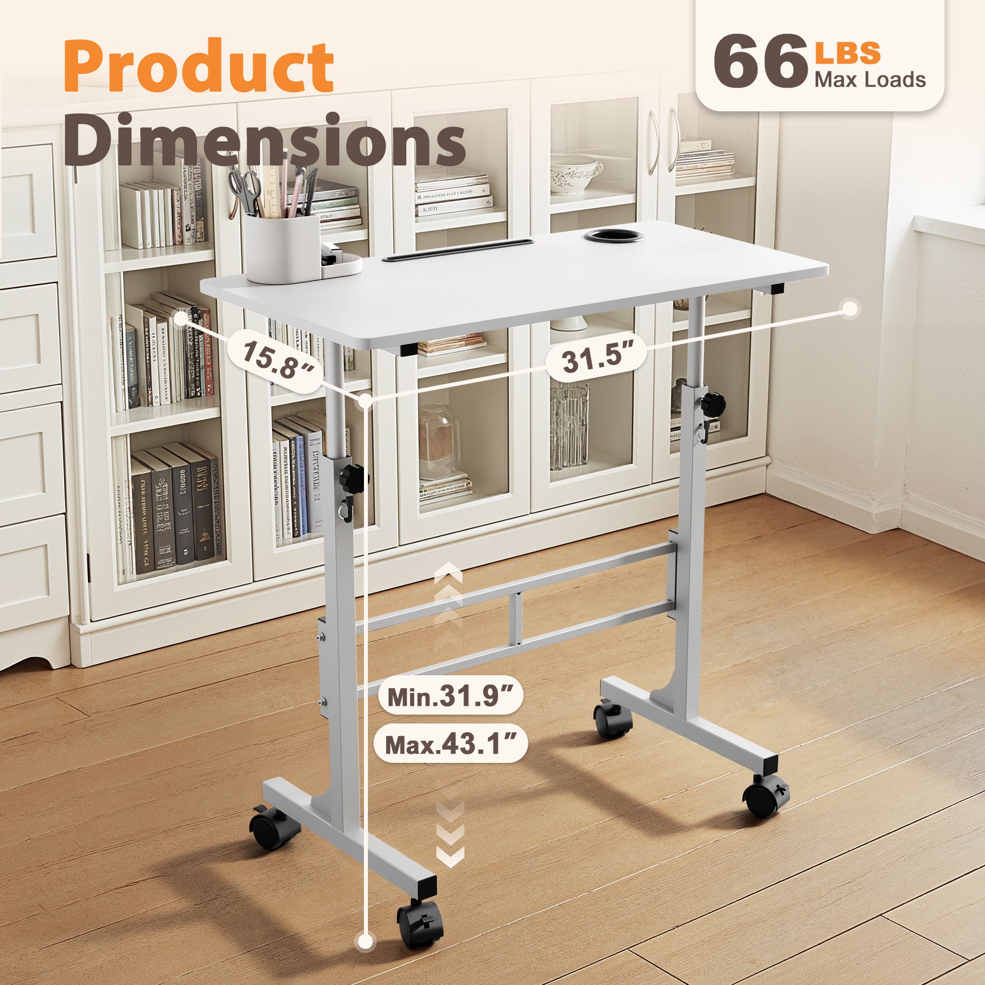 homall-standing-desk-rolltisch-schwarz-32-zoll-h-henverstellbar image 3