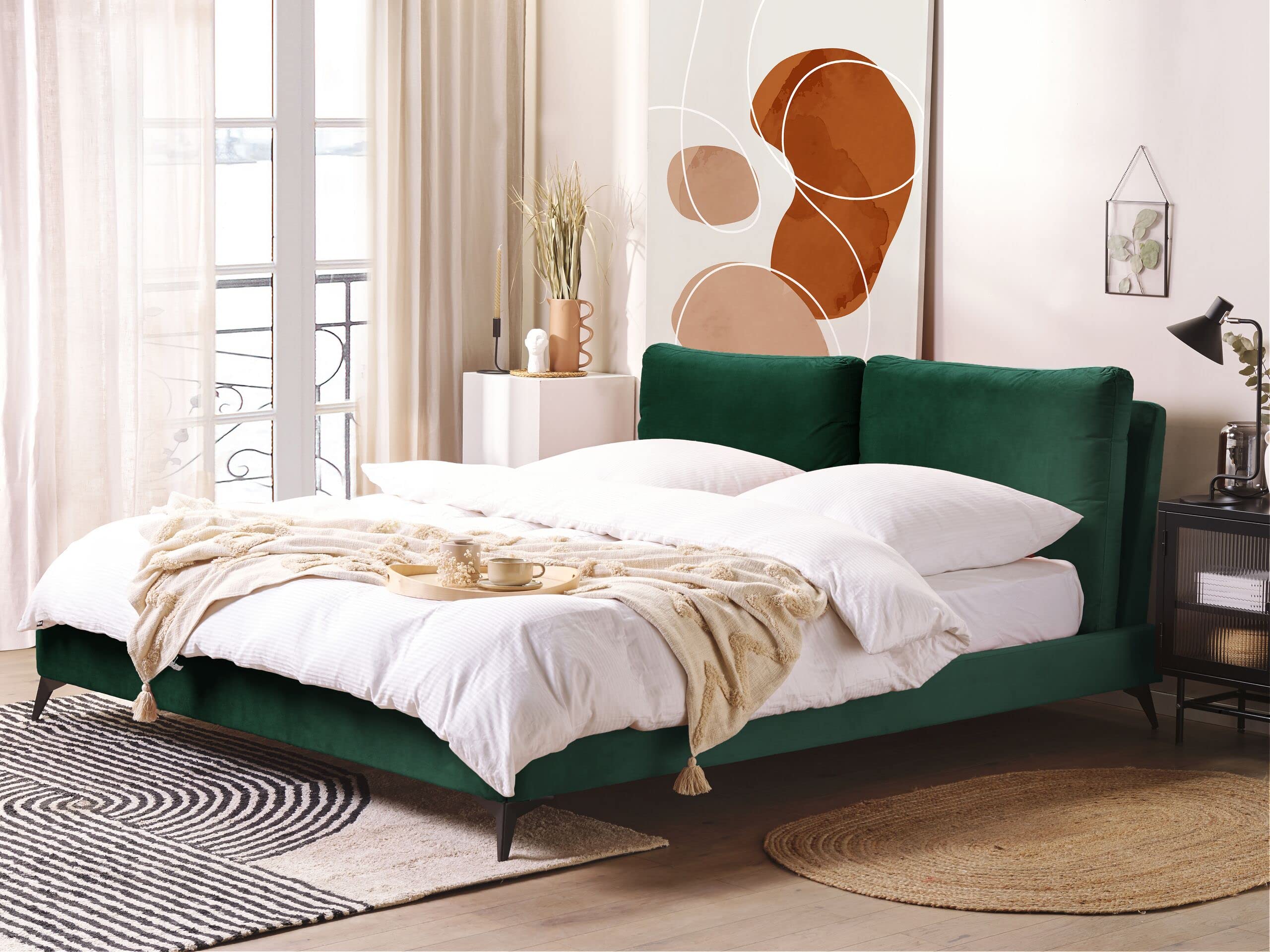 beliani-melle-polsterbett-samt-gr-n-180x200-cm image 2