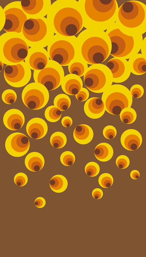 livingwalls-retro-fototapete-kreise-gelb-orange-2-8x1-59m image 1