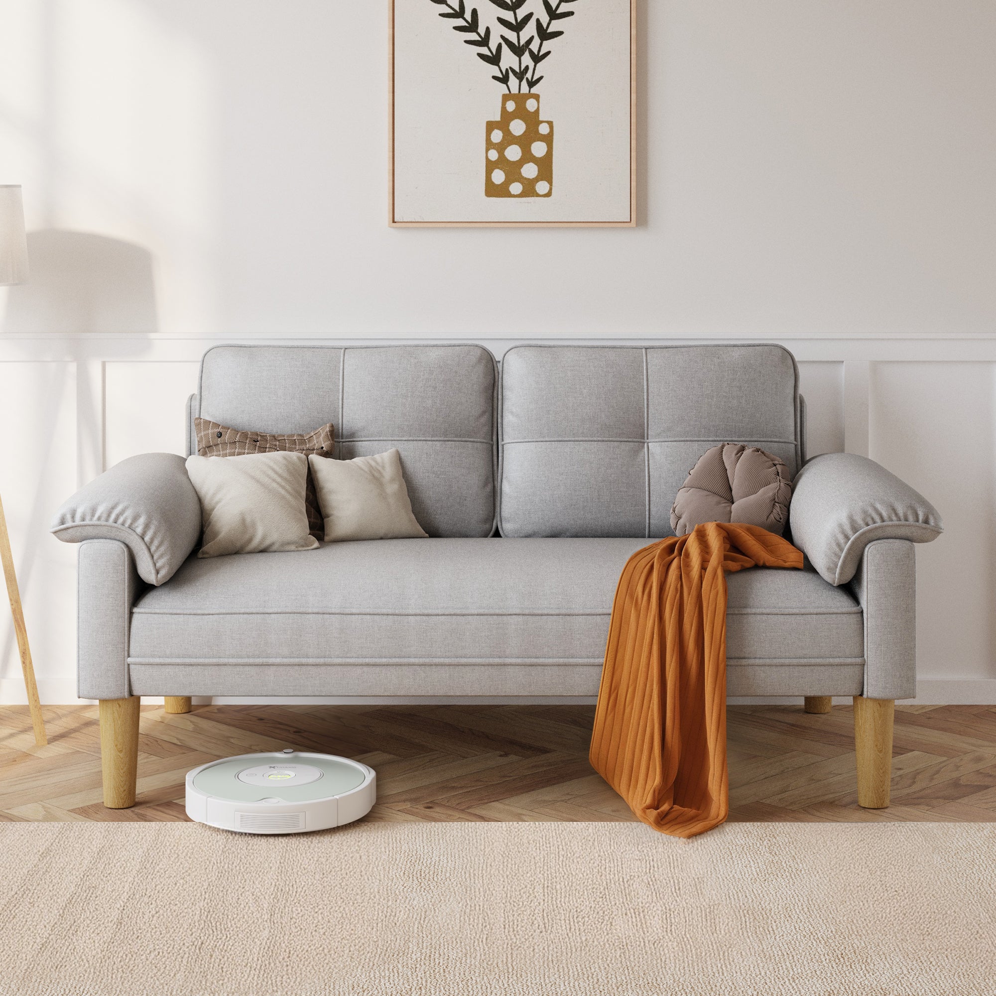 bealife-ar71-sofa-2-sitzer-grau-145x77x77-mit-seitentaschen image 2