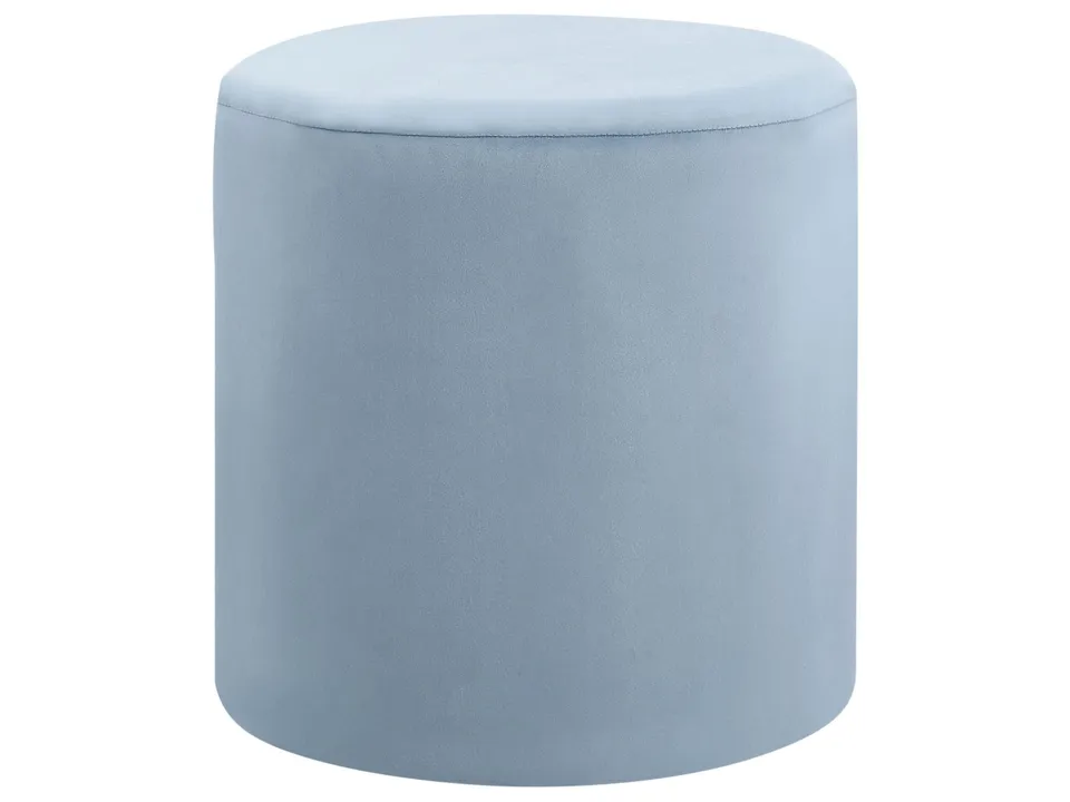 beliani-lovett-pouf-samt-blau-rund-47-cm-sitzhocker image 1