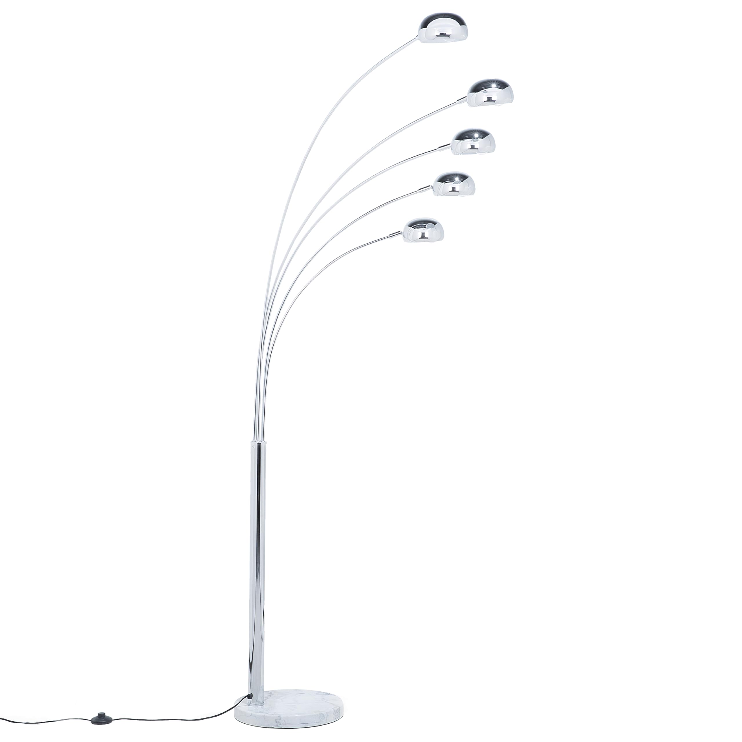 beliani-flinders-stehlampe-5-flammig-silber-metall-212-cm image 3
