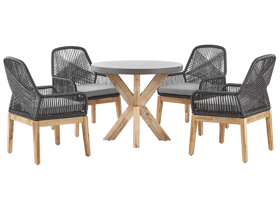 beliani-olbia-gartenset-tisch-rund-90-cm-4-st-hle-grau-beton image 1