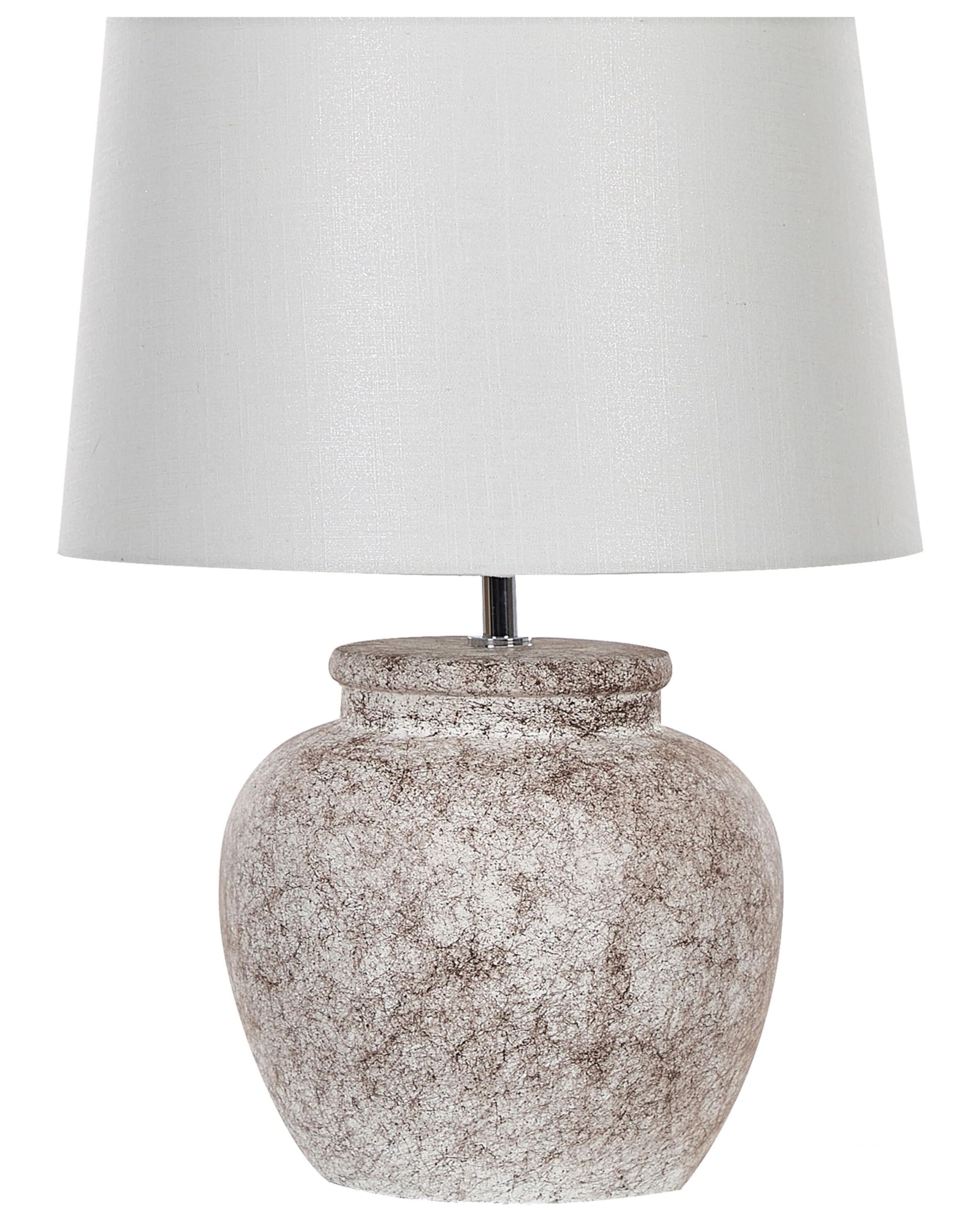 beliani-mareb-tischlampe-beige-keramik-47-cm-steinoptik image 1