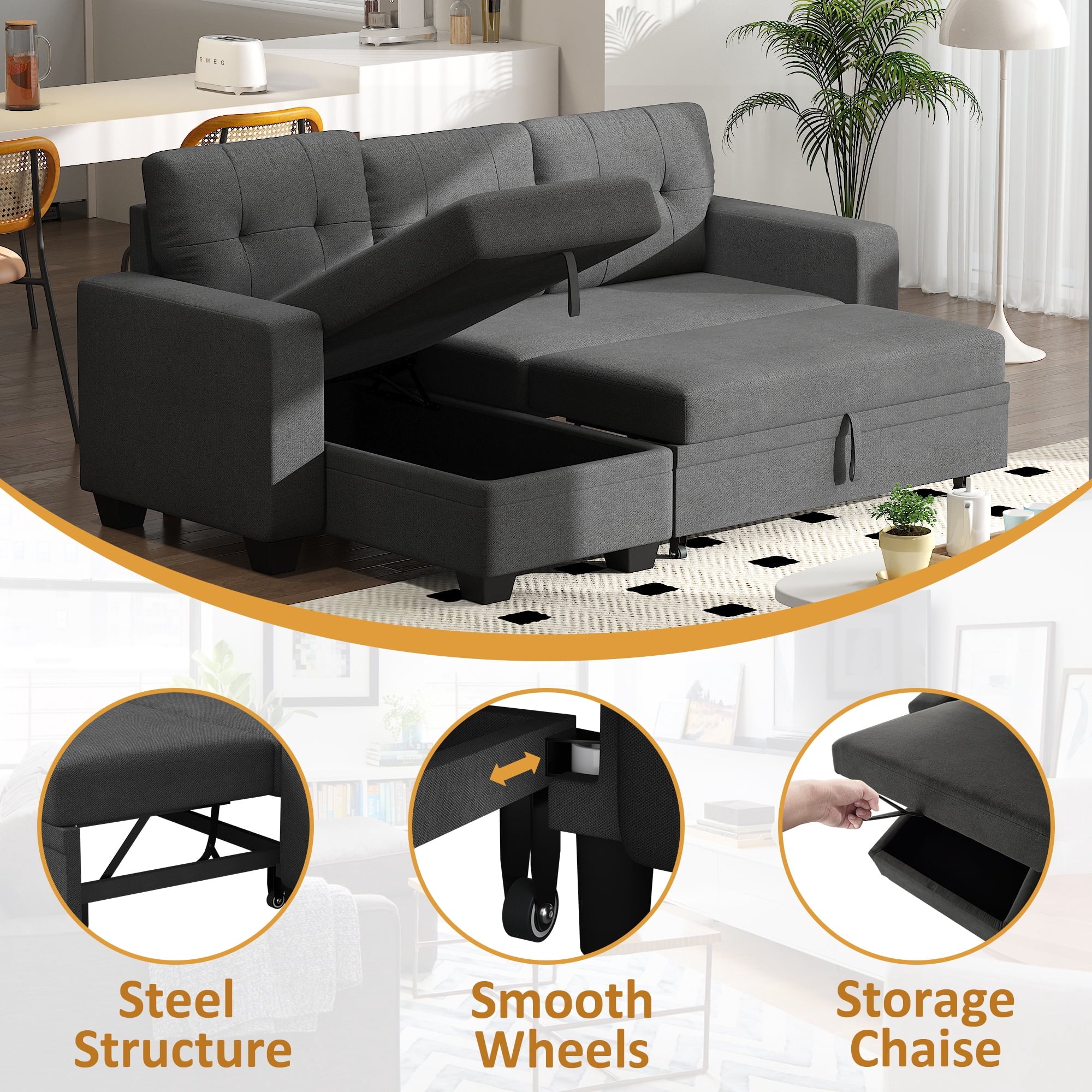 homall-recliner-79-zoll-schlafsofa-ecksofa-dunkelgrau-stauraum image 5