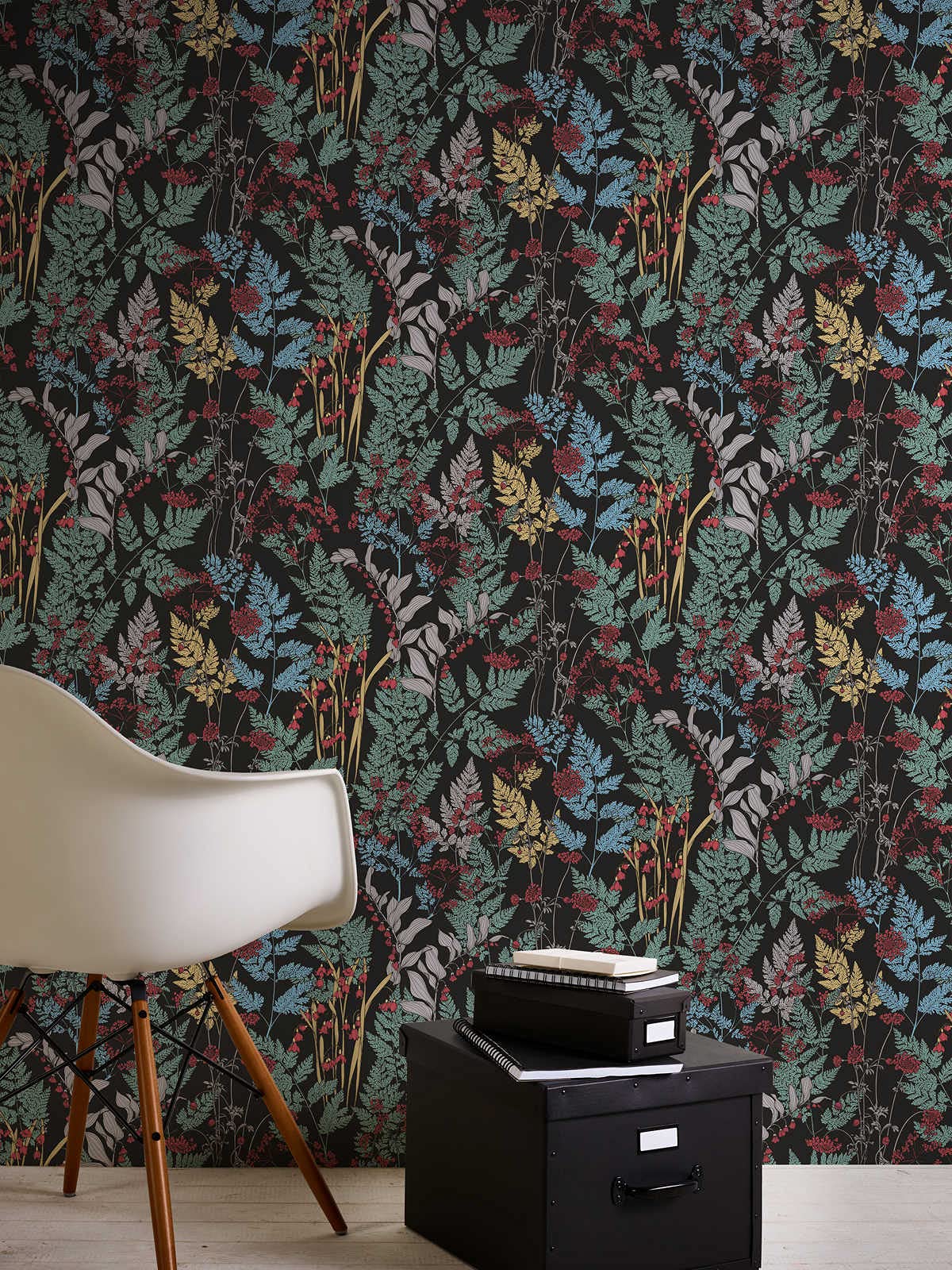 architects-paper-floral-impression-37751-1-vliestapete-blumen-schwarz image 6