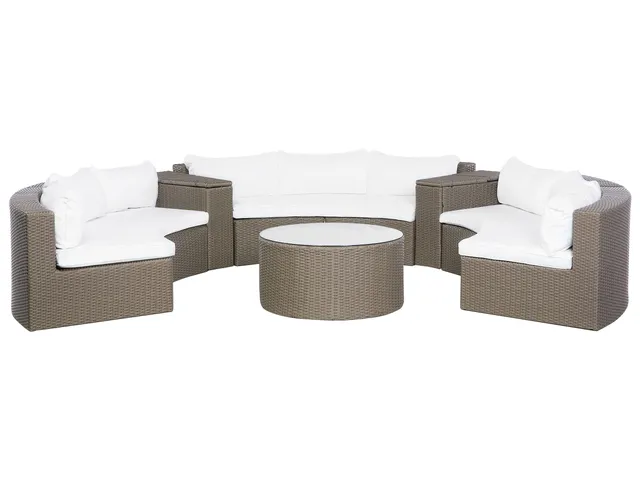 beliani-severo-lounge-set-rattan-braun-rund-9-sitzer-glas image 1