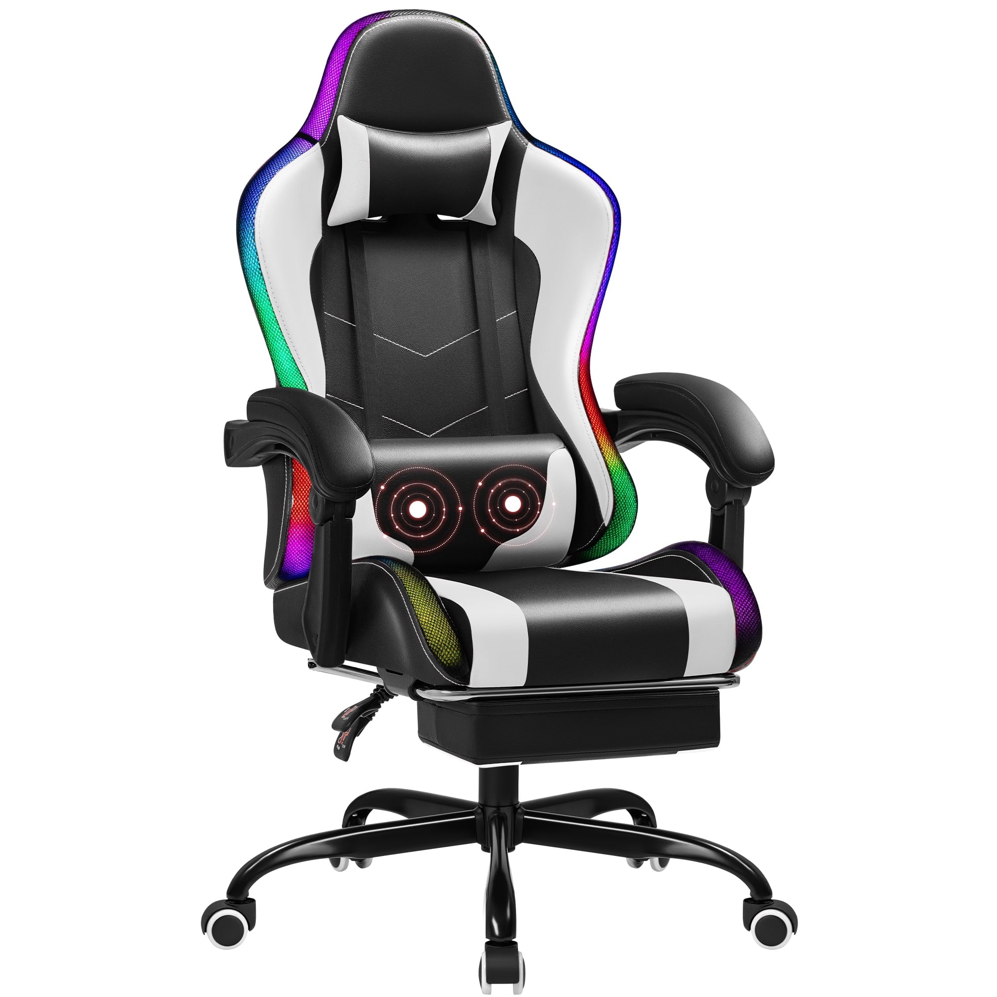 homall-gaming-chair-rgb-led-stuhl-schwarz-massage-fu-st-tze image 1
