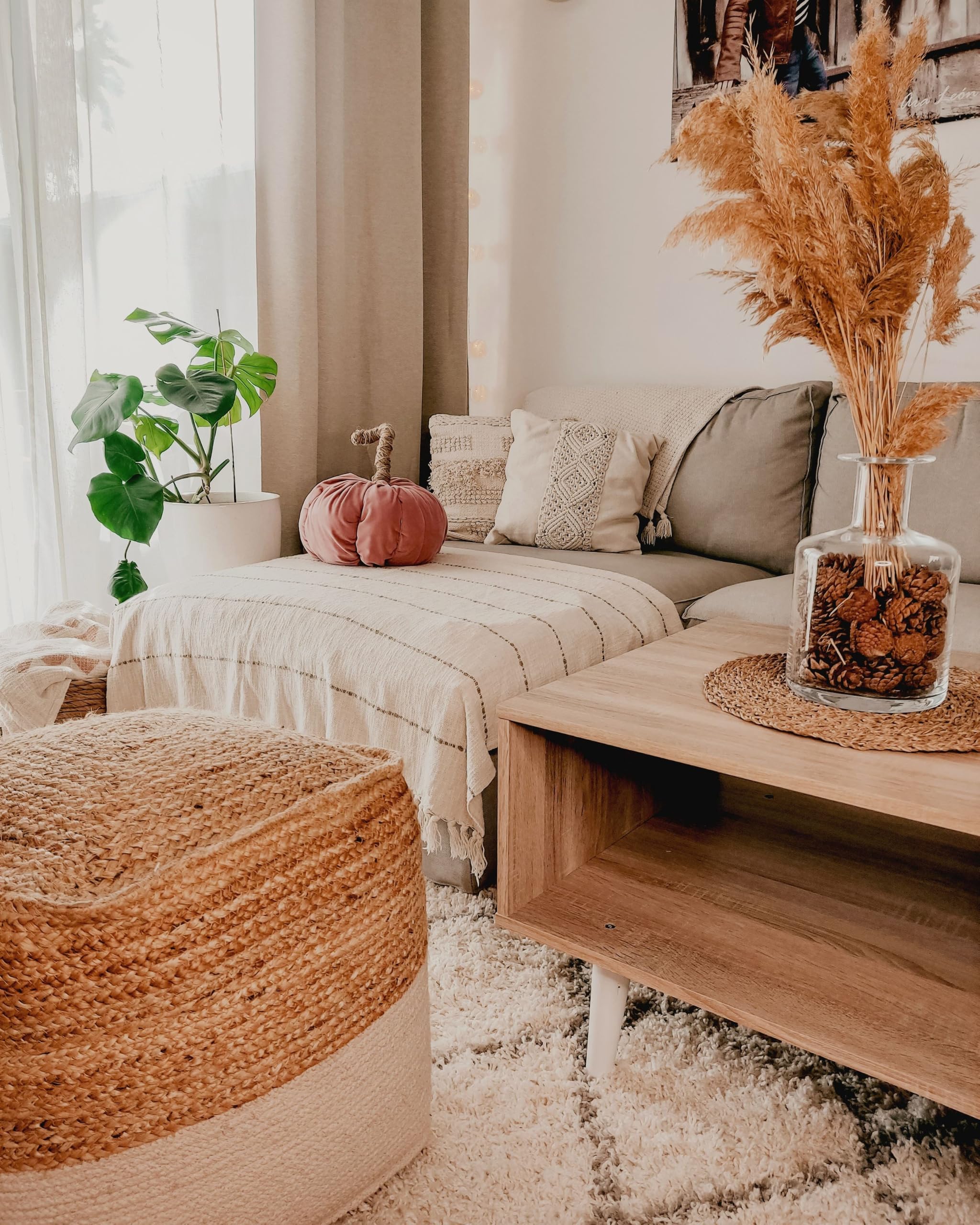 beliani-kirama-pouf-quadratisch-beige-jute-baumwolle image 8