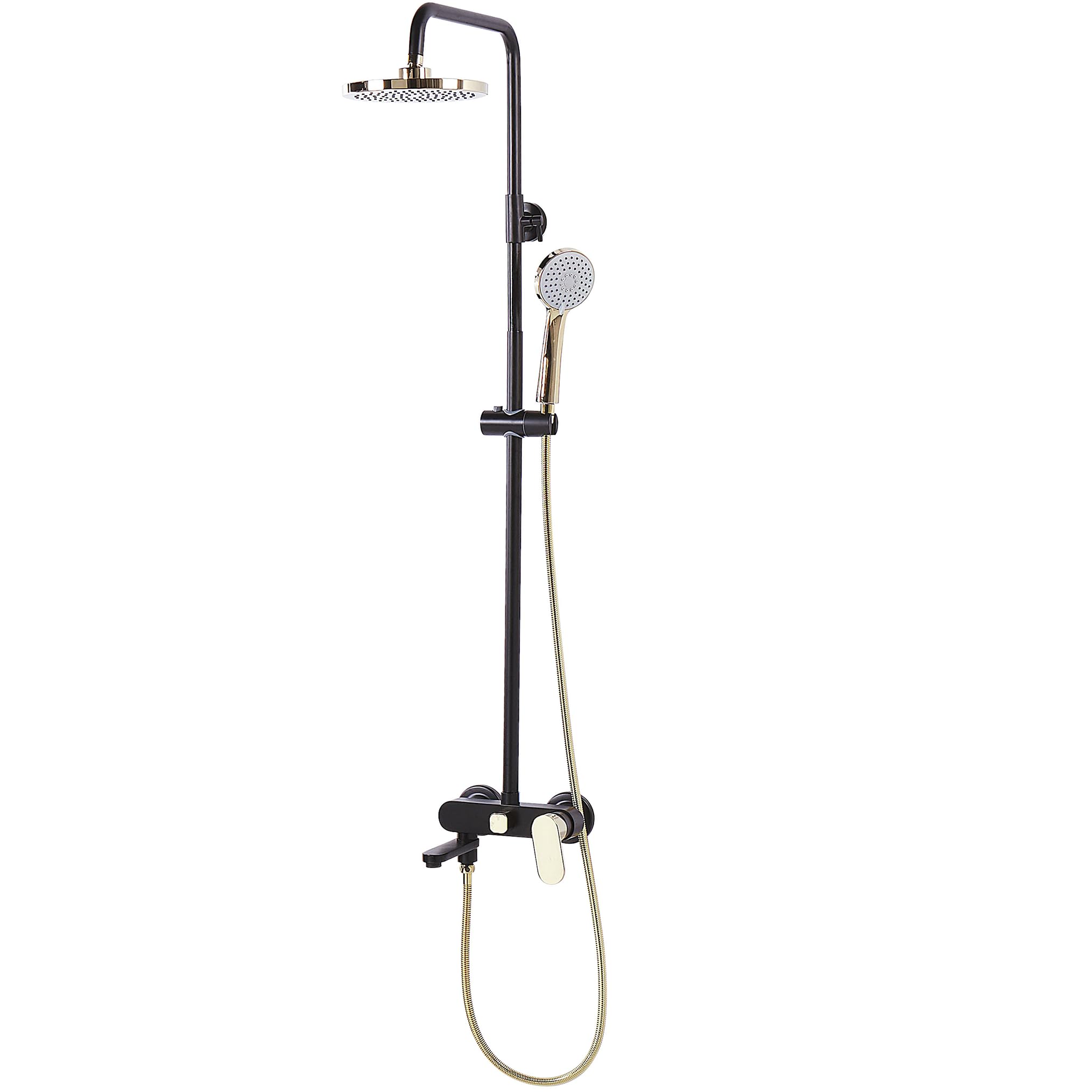 beliani-gurara-duschsystem-schwarz-gold-messing-wand image 6
