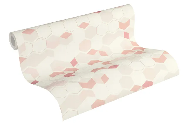 a-s-cr-ation-scandinavian-366832-vliestapete-3d-rosa-geometrisch image 1