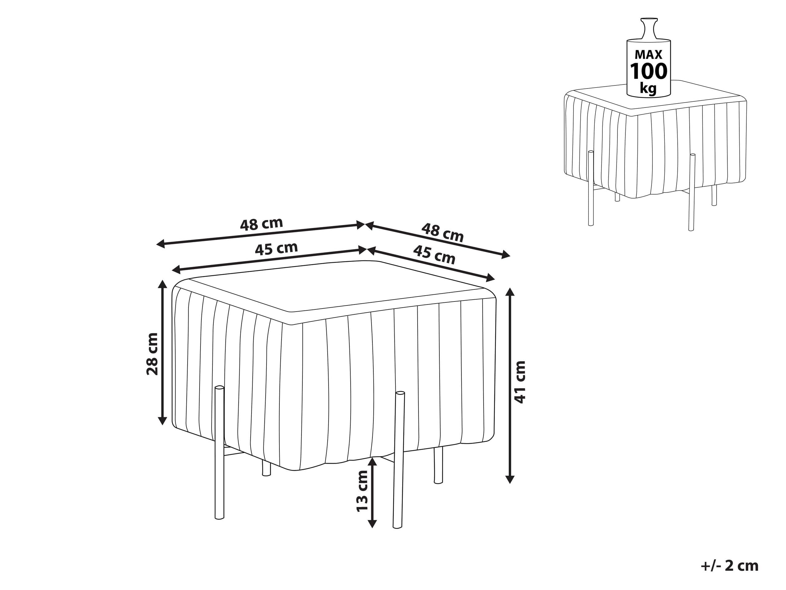 beliani-dayton-pouf-samt-schwarz-45x45-mit-goldbeinen image 3