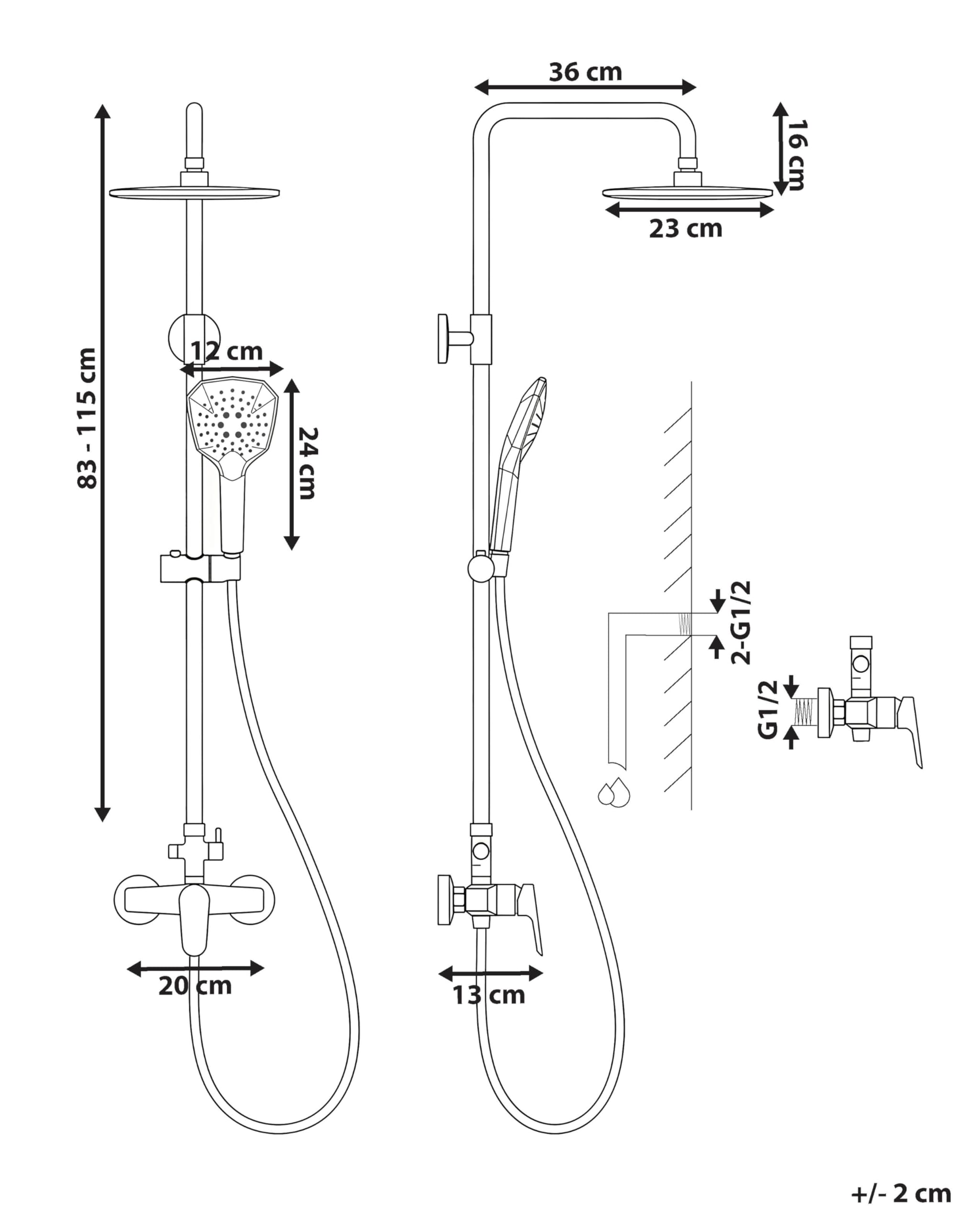 beliani-howick-duschsystem-silber-115-cm-mit-kopfbrause image 3