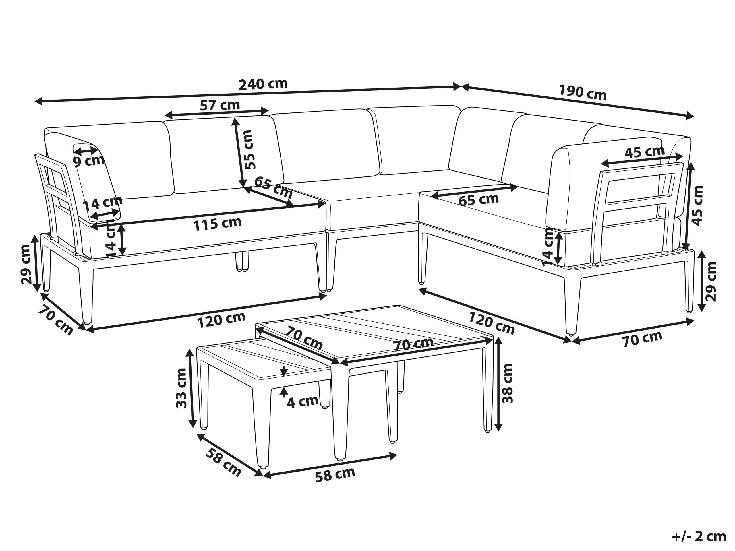 beliani-rima-lounge-set-grau-aluminium-6-personen-links image 8