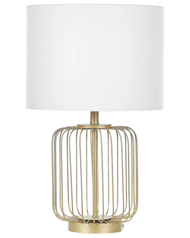 beliani-thouet-tischleuchte-wei-gold-metall-58-cm image 1