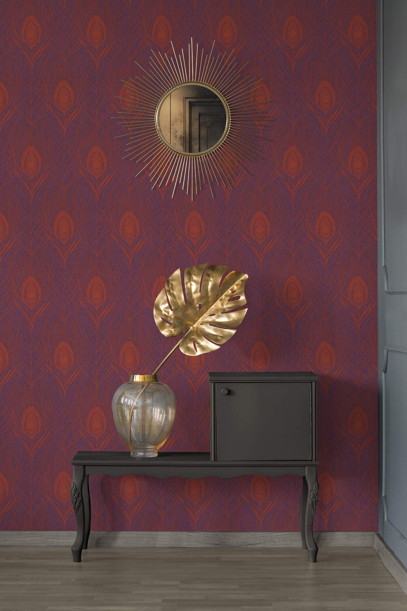 a-s-cr-ation-absolutely-chic-36971-5-vliestapete-feder-rot-lila image 5